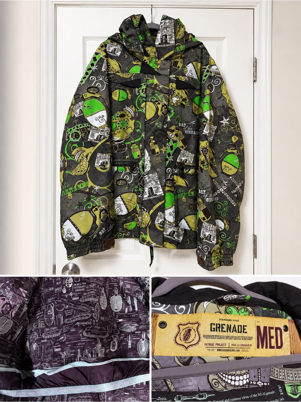 Vintage Grenade Fatigue Project Snowboard Jacket - men’s M